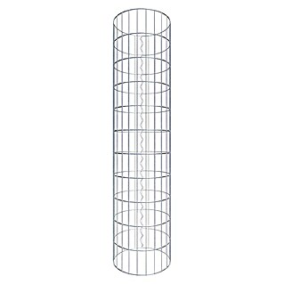 Gabiona Gabionensäule (Durchmesser: 37 cm, Höhe: 110 cm, Stahl, Maschenbreite: 50 mm, Maschenhöhe: 100 mm)