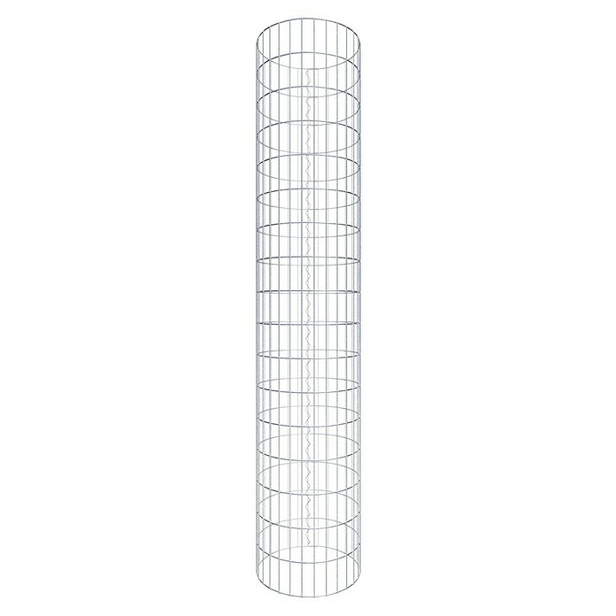 Gabiona Gabionensäule (Durchmesser: 47 cm, Höhe: 170 cm, Stahl, Maschenbreite: 50 mm, Maschenhöhe: 100 mm) | BAUHAUS