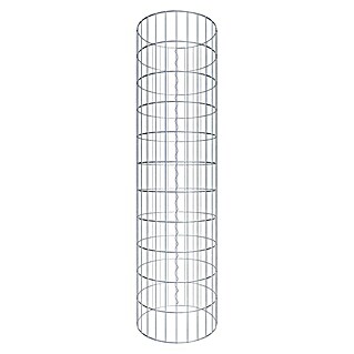 Gabiona Gabionensäule (Durchmesser: 42 cm, Höhe: 110 cm, Stahl, Maschenbreite: 50 mm, Maschenhöhe: 100 mm)