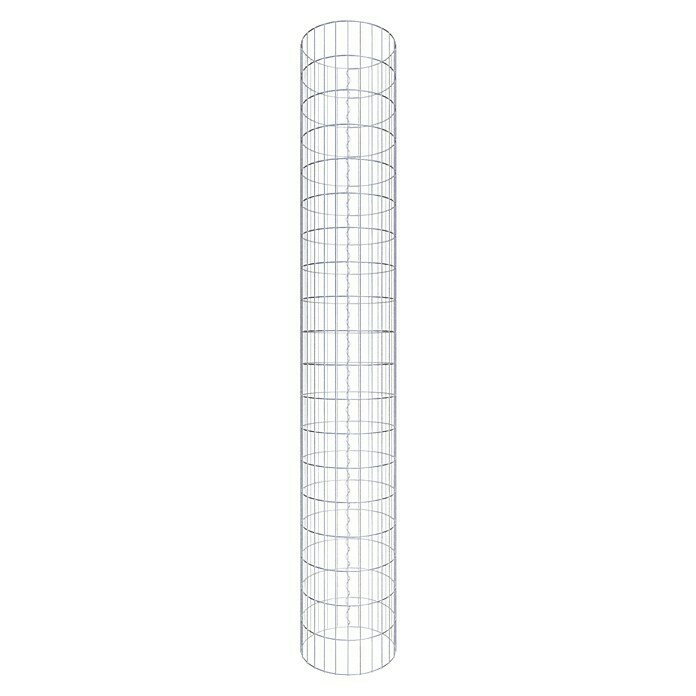Gabiona Gabionensäule (Durchmesser: 42 cm, Höhe: 190 cm, Stahl, Maschenbreite: 50 mm, Maschenhöhe: 100 mm) | BAUHAUS