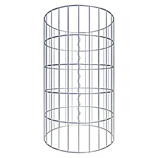 Gabiona Gabionensäule (Durchmesser: 42 cm, Höhe: 50 cm, Stahl, Maschenbreite: 50 mm, Maschenhöhe: 100 mm)