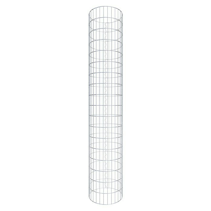 Gabiona Gabionensäule (Durchmesser: 47 cm, Höhe: 180 cm, Stahl, Maschenbreite: 50 mm, Maschenhöhe: 100 mm)