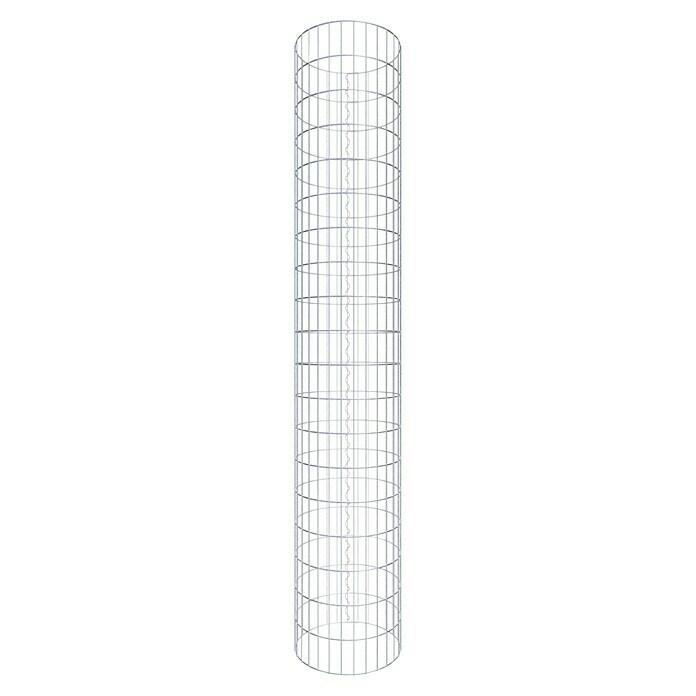 Gabiona Gabionensäule (Durchmesser: 47 cm, Höhe: 190 cm, Stahl, Maschenbreite: 50 mm, Maschenhöhe: 100 mm) | BAUHAUS