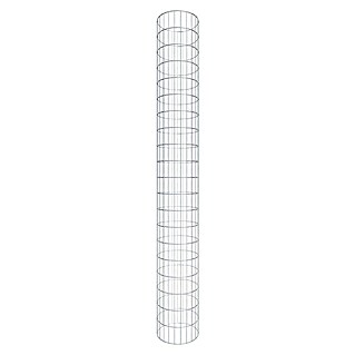 Gabiona Gabionensäule (Durchmesser: 37 cm, Höhe: 200 cm, Stahl, Maschenbreite: 50 mm, Maschenhöhe: 100 mm)