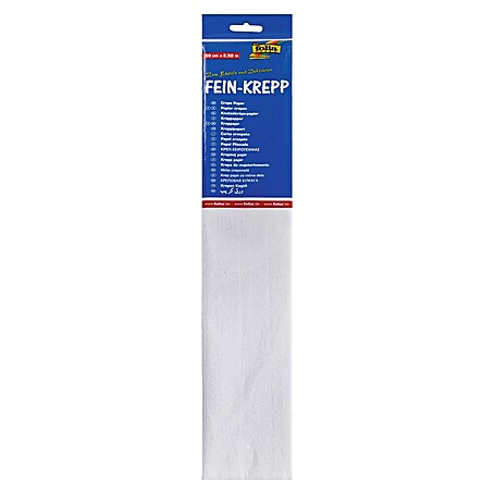 Krepppapier (Weiß, 2,5 m x 50 cm)