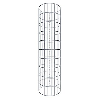 Gabiona Gabionensäule (Durchmesser: 37 cm, Höhe: 100 cm, Stahl, Maschenbreite: 50 mm, Maschenhöhe: 100 mm)