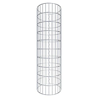 Gabiona Gabionensäule (Durchmesser: 42 cm, Höhe: 100 cm, Stahl, Maschenbreite: 50 mm, Maschenhöhe: 100 mm)