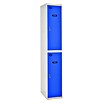 Simonrack Simonlocker Taquilla Tandem Inicial Desmontada (L x An x Al: 50 x 40 x 180 cm, Número de puertas: 2 ud., Gris/Azul) | BAUHAUS