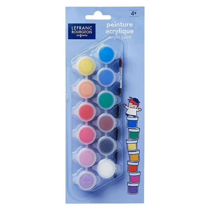 Lefranc Bourgeois Keilrahmen – 4 Stück, 100% Baumwolle, Handgespannt – Mit Gesso-Beschichtung & Holzschlüssel