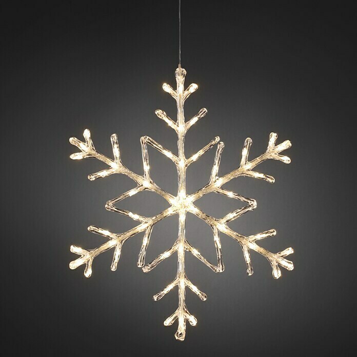 Konstsmide LED-Szenerie Schneeflocke (B x H: 60 x 60 cm, Farblos, Kunststoff, Warmweiß) | BAUHAUS