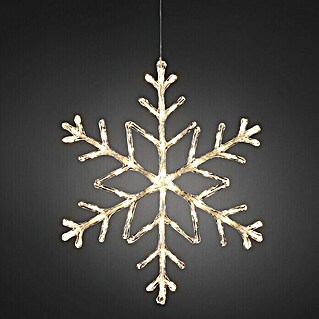 Konstsmide LED-Szenerie Schneeflocke (B x H: 60 x 60 cm, Farblos, Kunststoff, Warmweiß)