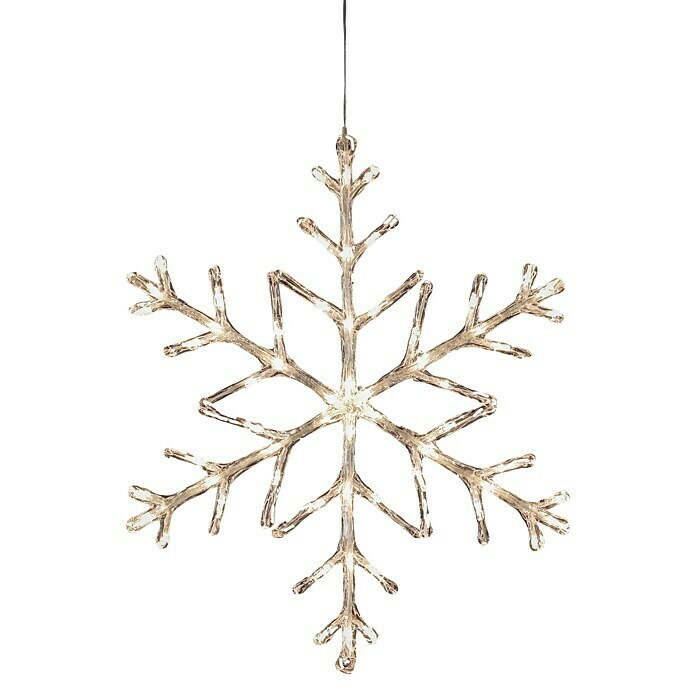Konstsmide LED-Szenerie Schneeflocke (B x H: 60 x 60 cm, Farblos, Kunststoff, Warmweiß) | BAUHAUS