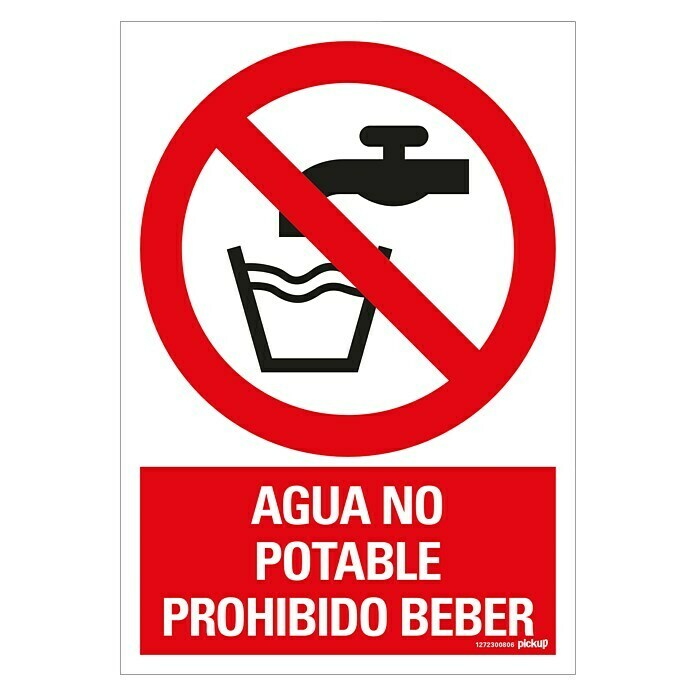 Pickup Señal de prohibición (Agua no poteble. Prohibido beber.)