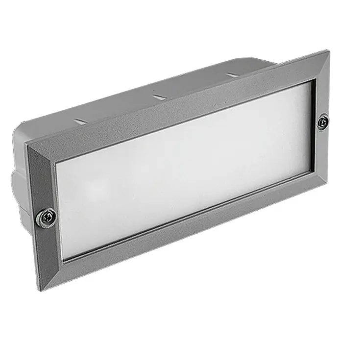 Forlight Aplique exterior empotrable Tamesis - 60 W, 8 x 24 x 10 cm, Antracita, IP44 - Lámpara de pared LED rectangular gris para iluminación elegante de espacios exteriores e interiores. Ideal para escaleras y pasillos.