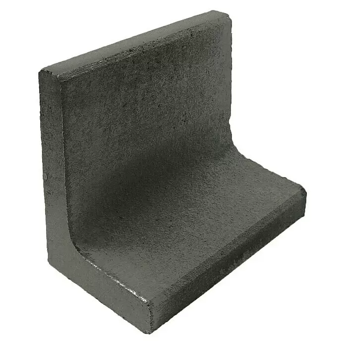Diephaus L-Stein - 50 cm, 50 cm, Stärke: 7 cm, Anthrazit - Dunkelgrauer, L-förmiger Metallwinkel mit strukturierter Oberfläche zur Strukturunterstützung.