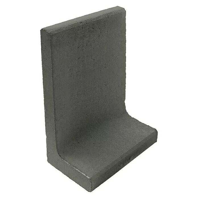 Diephaus L-Stein - 80 cm, 50 cm, Stärke: 7 cm, Anthrazit - Dunkelgrauer L-förmiger Beton-Randstein für Garteneinfassungen oder Landschaftsgestaltung.
