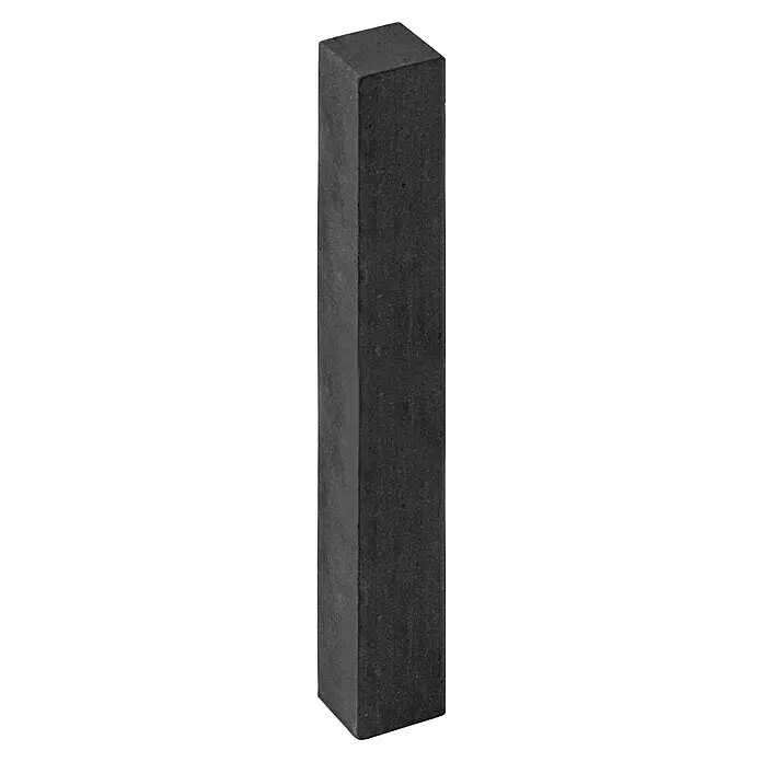 Diephaus Palisade / Mauerstein Laredo Meso - 80 x 10 x 10 cm, Basalt, Beton - Dunkelgrauer rechteckiger Betonstein mit strukturierter Oberfläche für Pflasterung oder Bau.