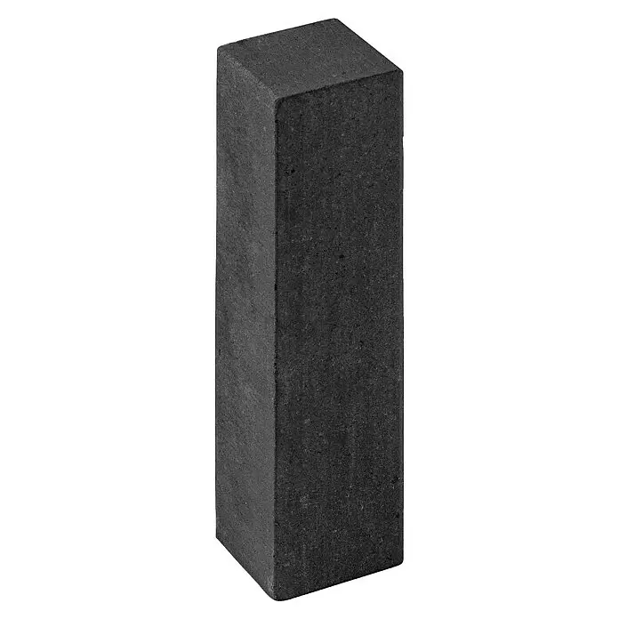 Diephaus Palisade / Mauerstein Laredo Meso - 40 x 12,5 x 12,5 cm, Basalt, Beton - Dunkelgrauer rechteckiger Betonpflasterstein mit texturierter Oberfläche.