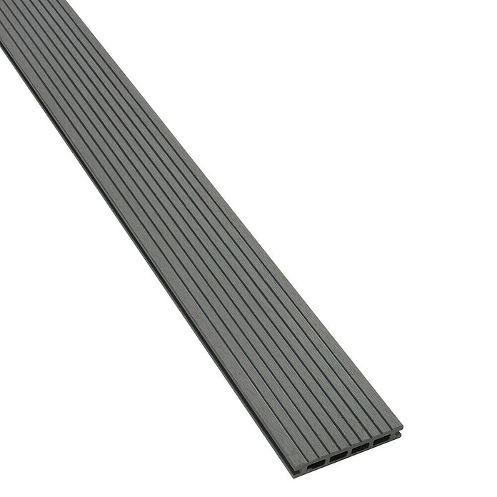 WPC-Terrassendiele (Dunkelgrau, 200 x 13,5 x 2,1 cm)