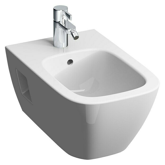 Geberit Smyle Wand-Bidet PremiumUnbeschichtet, Keramik, Weiß Mood Shot