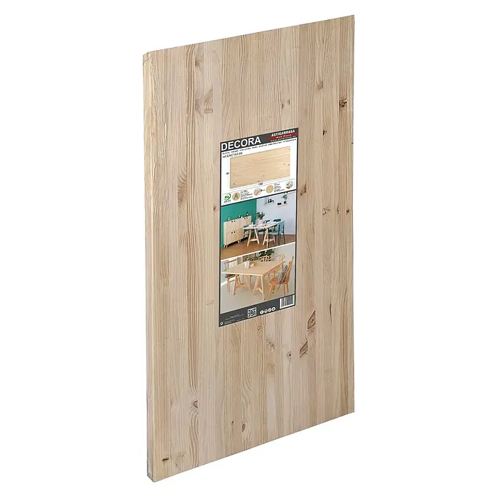 Astigarraga Encimera - Pino, 160 cm x 80 cm x 30 mm - Aquí hay un panel de madera clara empaquetado de Decora, ideal para la fabricación de muebles y proyectos de bricolaje. El panel ofrece aplicaciones versátiles.