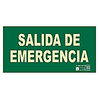 Cartel (Verde/Amarillo, Salida de emergencia)