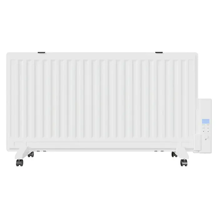 Voltomat HEATING Ölradiator - 1.000 W, Raumgröße bis ca. 10 m², Weiß - Weiße Elektroheizung mit Rollen und digitaler Steuerung, ideal für die Übergangszeit oder als Zusatzheizung.