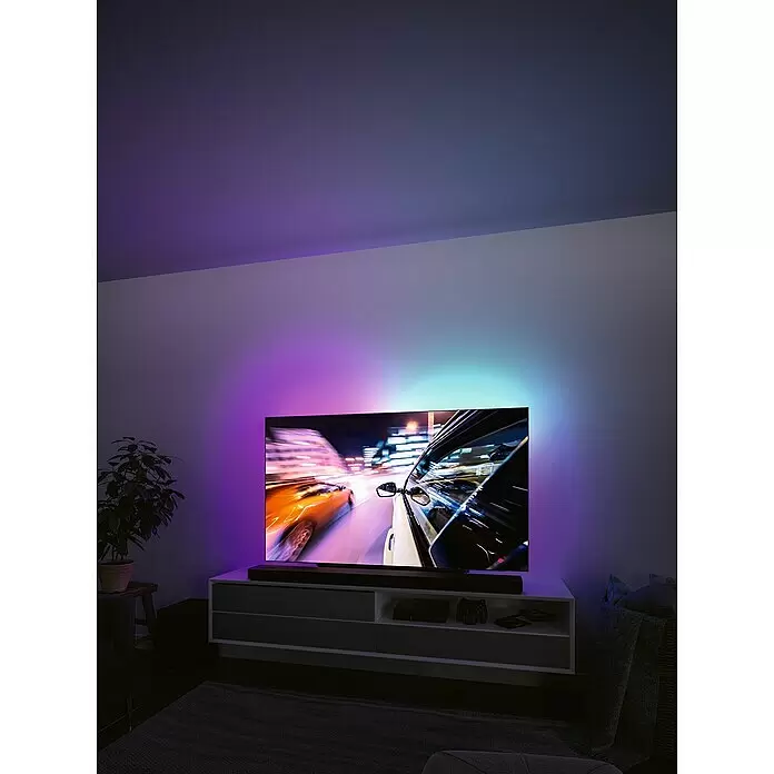 Paulmann LED-Band EntertainLED 55 Zoll - Länge: 200 cm, Lichtfarbe: RGB, 3,5 W - Stimmungsaufnahme