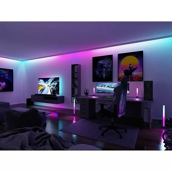 Paulmann LED-Band EntertainLED 55 Zoll - Länge: 200 cm, Lichtfarbe: RGB, 3,5 W - Stimmungsaufnahme