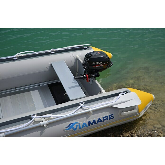 Viamare Schlauchboot 330 S AluL x B x H: 330 x 162 x 44 cm, Geeignet für: 4+1 Personen, Nutzlast: 650 kg, Gelb/Grau Mood Shot