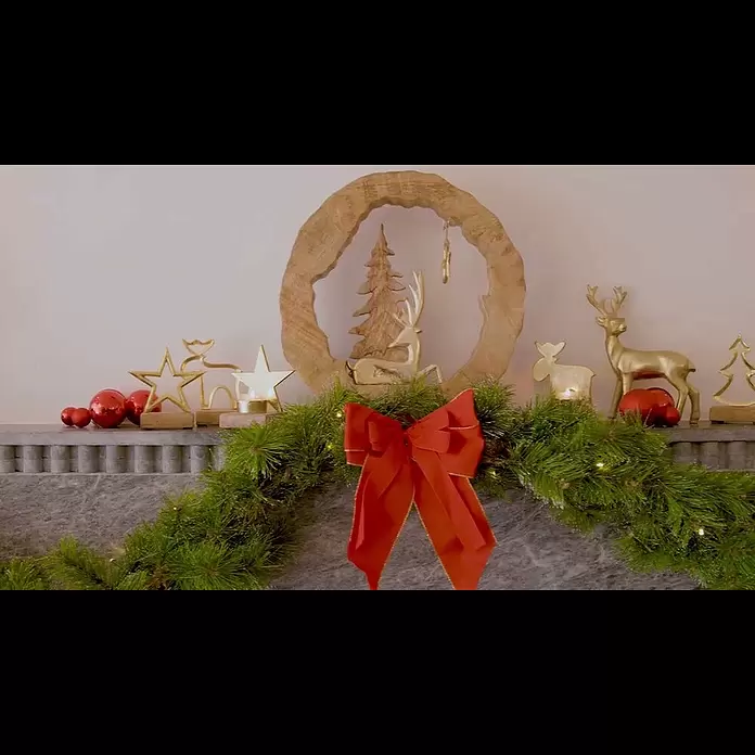 Christbaumschmuck Sterne, Glocken und Herzen - Rot, Kunststoff, 6 Stk. - Weihnachten ganz klassisch in Rot und Gold