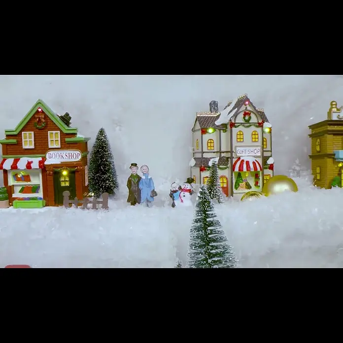 Konstsmide LED-Szenerie Kirche - L x B x H: 11,5 x 11,5 x 33 cm, Weiß, Batteriebetrieben, LED - Weihnachten - Winterdrfer