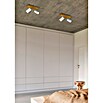 Trio Lighting Marley Regleta (35 W, L x An x Al: 9 x 26 x 16 cm, Marrón/Estera blanca, GU10, 2 ud.) | BAUHAUS