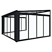 Wismar-NFI Wintergarten (L x T: 400 x 300 cm, Polycarbonat, Grau, Milchig Weiß)