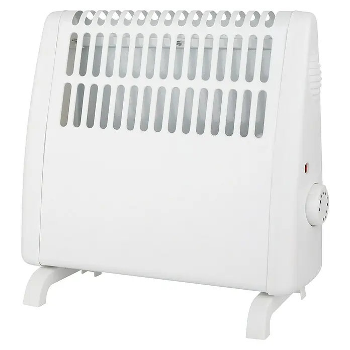 Voltomat Frostwächter - 500 W, Raumgröße bis ca. 10 m², Weiß - Weißer, tragbarer Heizlüfter mit Lüftungsschlitzen und Temperaturregler für den Innenbereich.
