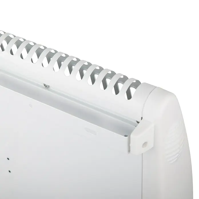 Voltomat Frostwächter - 500 W, Raumgröße bis ca. 10 m², Weiß - Nahaufnahme eines weißen Konvektorheizkörpers mit Luftschlitzen oben, ideal zur Raumerwärmung.