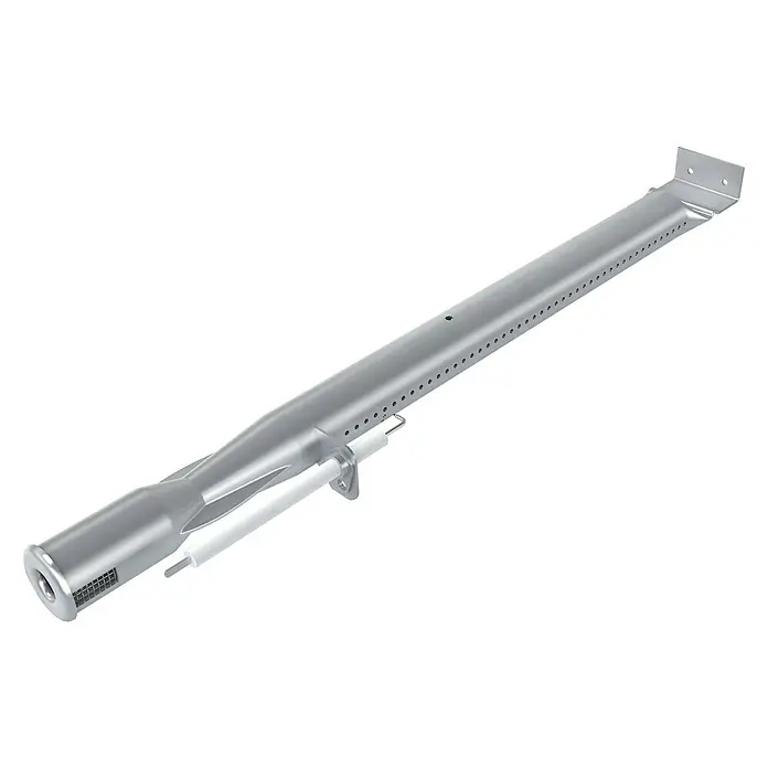 Grillstar Ersatzbrenner - Passend für: Grillstar Gasgrill Powerburner, 1 Stk. - Ein detailliertes Bild eines einzelnen Gasbrennerrohrs, das in einer dunklen Umgebung für eine einfache Betrachtung isoliert ist.