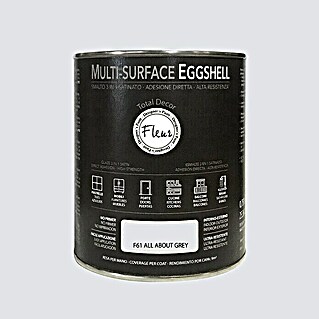 Fleur Esmalte de color Multi-Surface Eggshell (Grey, 750 ml, Satinado)