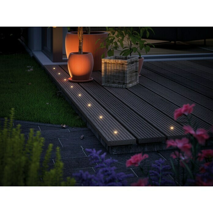 Paulmann Plug & Shine Set de luces de jardín LED Micro Pen II (Número de bombillas: 5 ud., 0,22 W, Plateado)