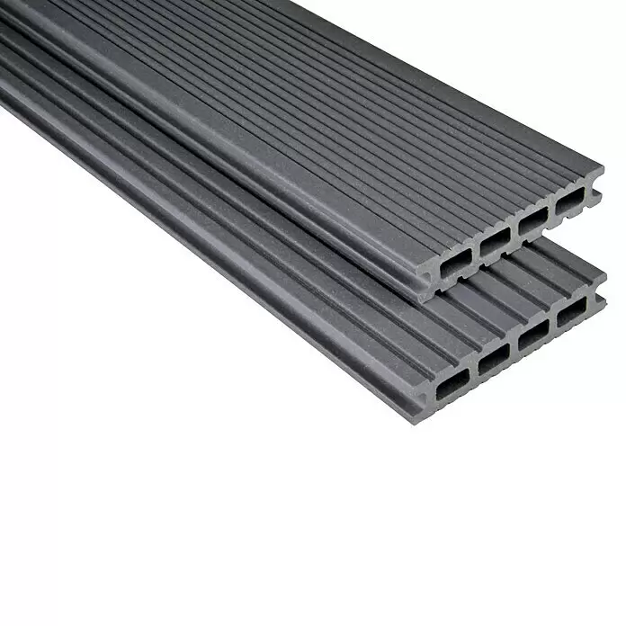 Kovalex WPC-Terrassendiele Exklusiv nach Maß440 x 14,5 x 2,6 cm, Steingrau, Mattiert