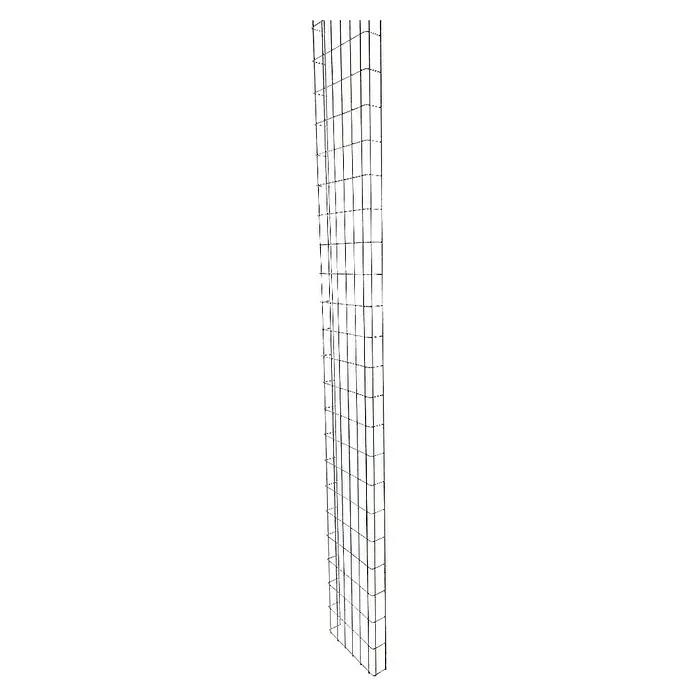 Gabiona Kabelkanal - 5 x 29 x 200 cm, Silbergrau, Maschenbreite: 5 cm, Maschenhöhe: 10 cm - Silbernes Weinregal mit filigranem Gitterdesign, ideal für die stilvolle Lagerung und Präsentation von Weinflaschen.