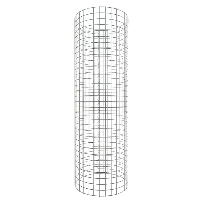 Gabiona Gabionensäule - Durchmesser: 52 cm, Höhe: 160 cm, Stahl, Maschenbreite: 50 mm, Maschenhöhe: 50 mm, Spirale - Ein Drahtgitter-Pflanzgefäß, das als Stütze für wachsende Pflanzen im Garten oder im Haus dient. Es bietet Halt und Struktur für Pflanzen.