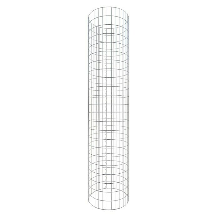 Gabiona Gabionensäule (Durchmesser: 52 cm, Höhe: 230 cm, Stahl, Maschenbreite: 50 mm, Maschenhöhe: 100 mm)