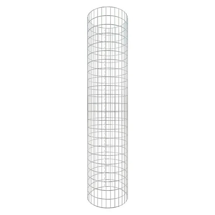 Gabiona Gabionensäule - Durchmesser: 52 cm, Höhe: 230 cm, Stahl, Maschenbreite: 50 mm, Maschenhöhe: 100 mm - Metall-Pflanzenstütze in Zylinderform für Kletterpflanzen im Garten oder Topfpflanzen, ideal für den Innen- und Außenbereich.