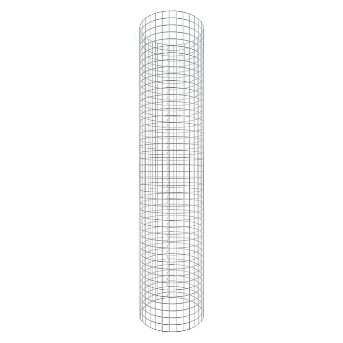 Gabiona Gabionensäule (Durchmesser: 52 cm, Höhe: 230 cm, Stahl, Maschenbreite: 50 mm, Maschenhöhe: 50 mm)