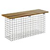 Gabiona Gabionenbank (102 x 32 x 50 cm, Stahl, Maschenbreite: 50 mm, Maschenhöhe: 50 mm, Teak) | BAUHAUS