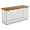 Gabiona Gabionenbank (105 x 30 x 50 cm, Stahl, Maschenbreite: 50 mm, Maschenhöhe: 50 mm, Teak) | BAUHAUS