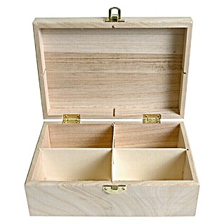 Artemio Caja de madera Te (L x An x Al: 20 x 8 x 14 cm, Natural/marrón claro)