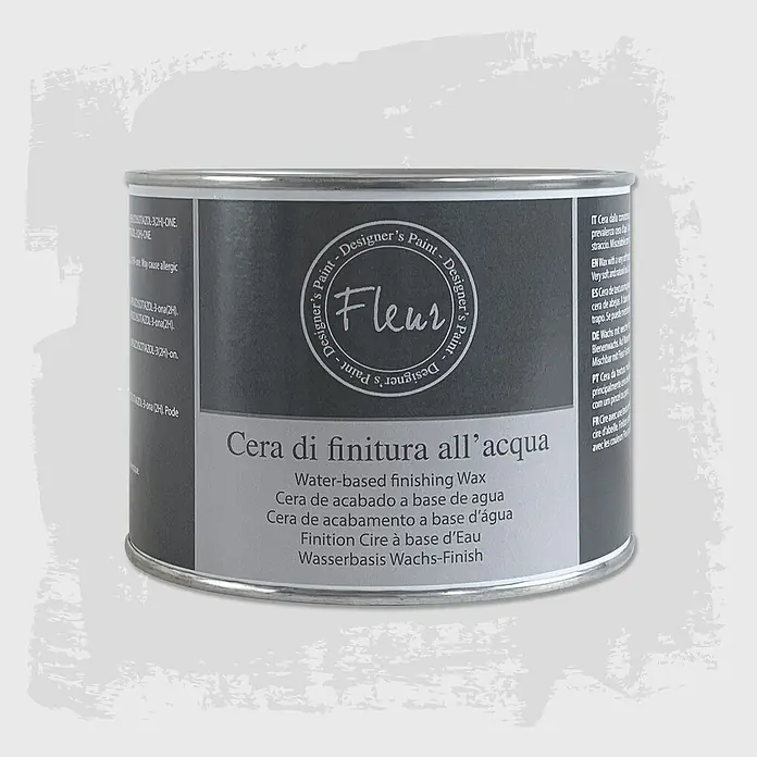 Fleur Cera para madera terminación al agua - Natural, Satinado, 500 ml - Cera de acabado al agua Fleur: Cera de alta calidad para muebles y superficies, proporciona una bella capa protectora.