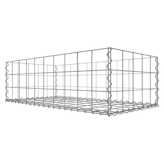 Gabiona Gabione - 100 x 50 x 30 cm, Stahl, Maschenbreite: 100 mm, Maschenhöhe: 100 mm, Bepflanzbar - Drahtgitterbox für Steine, ein Gabionen-Korb. Für den Einsatz im Garten- und Landschaftsbau, sichere Stabilität.